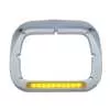 10 LED Rectangular Headlight Bezel With Visor