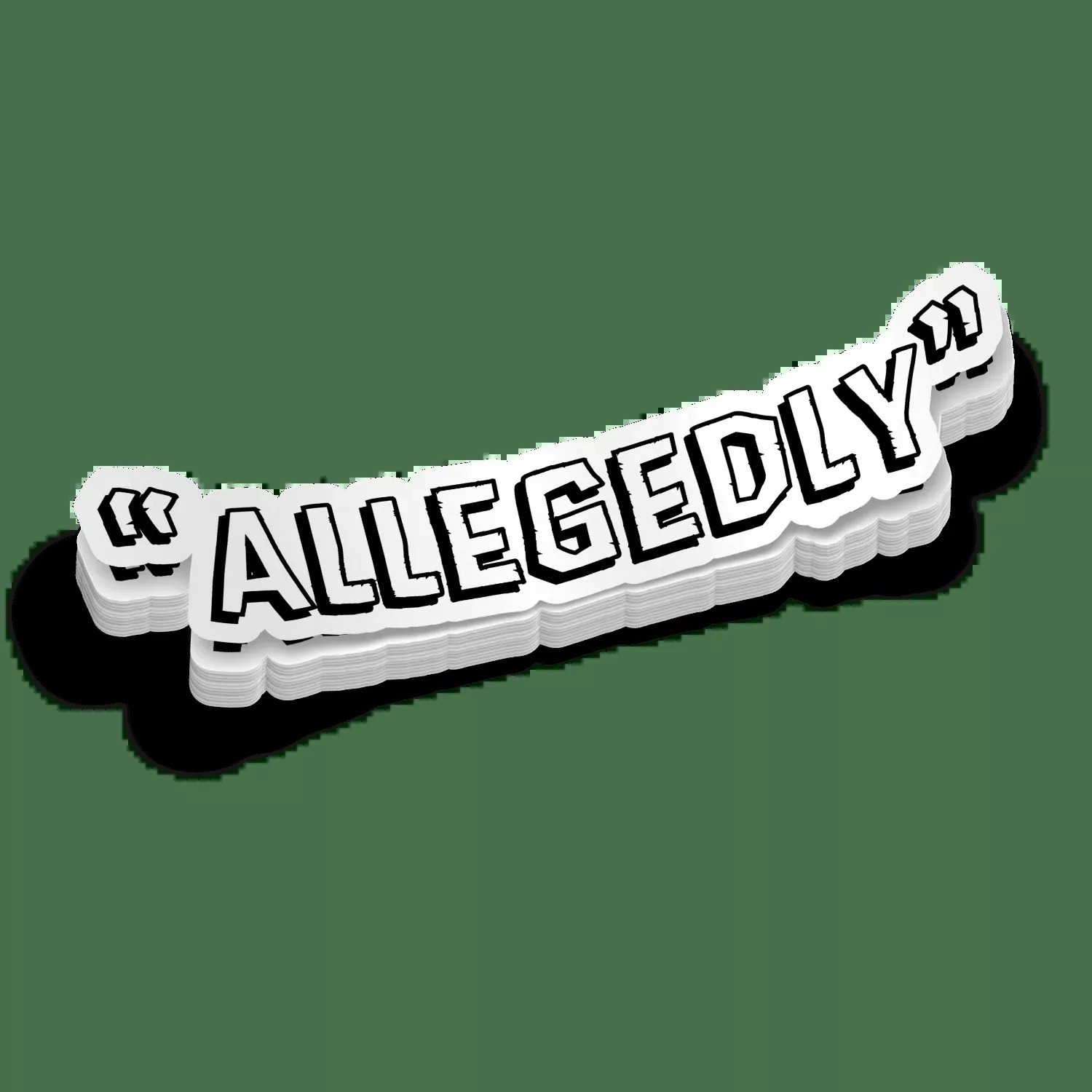Allegedly – Hard Hat Decal