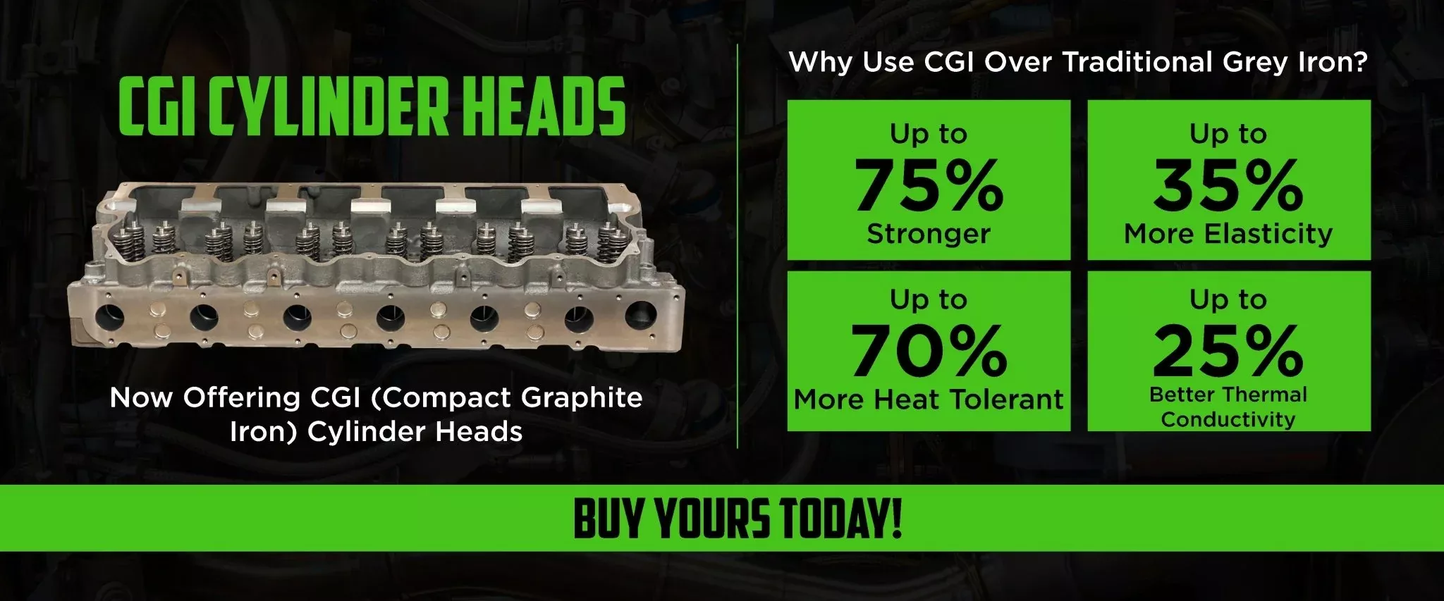 CATCompact Graphite Iron (CGI) Cylinder Head Stage 3