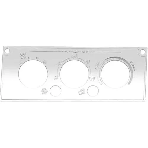 KENWORTH STATEMENT PLATE - HEATER & AC CONTROL, TWO BUTTONS