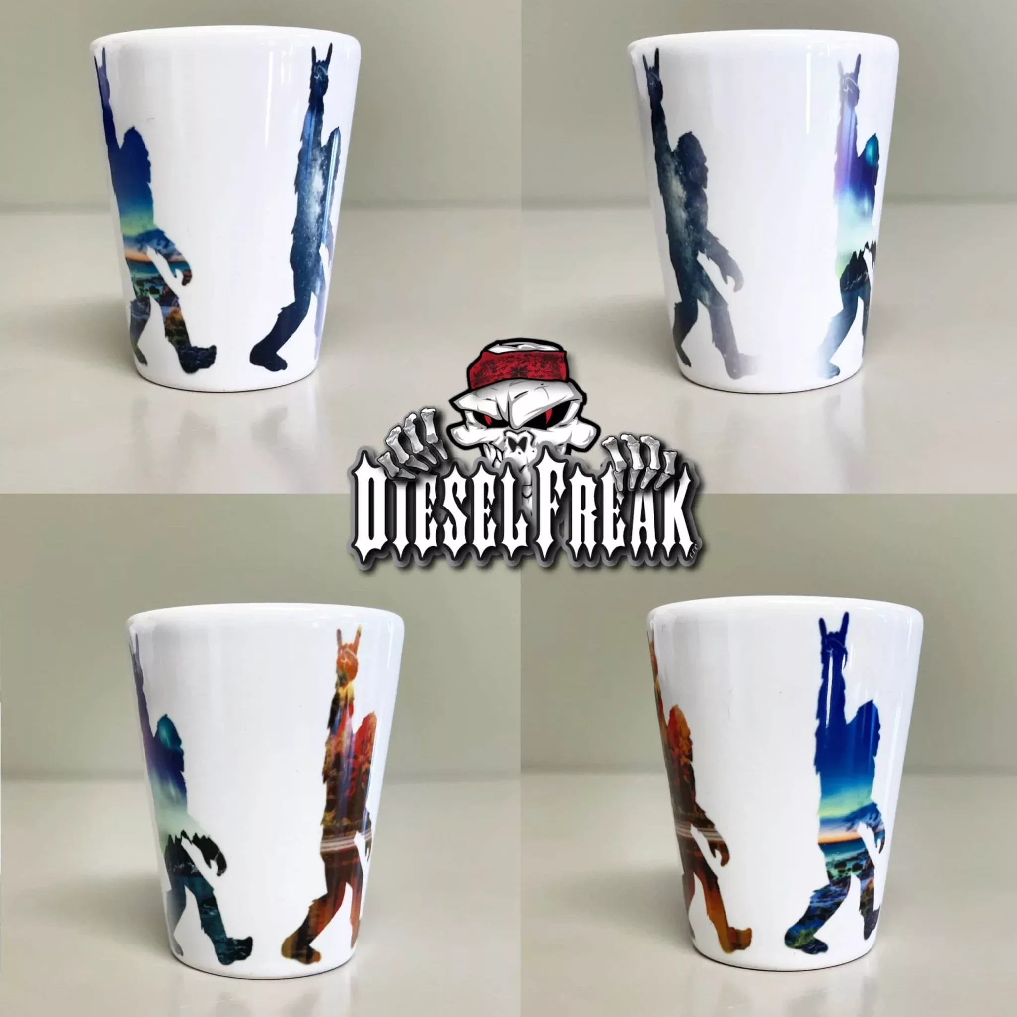 Sasquatch Nature Cutout – Ceramic Shot Glass