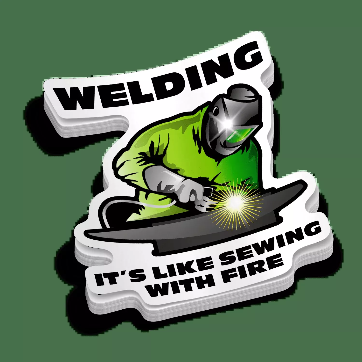 Sewing With Fire-Hard Hat Decal