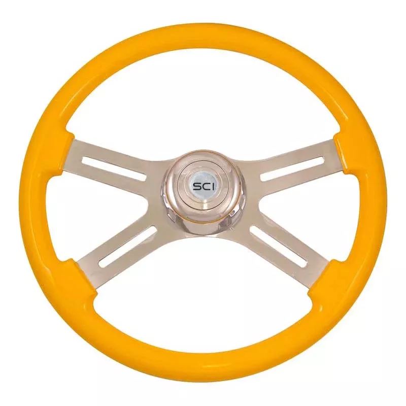 Steering Wheel Classic 4 Spoke Yellow